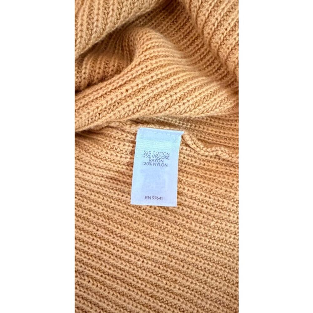 J. Jill Mustard Ribbed Cardigan Sweater | Statement Buttons | Cozy Layer - Picture 5 of 5